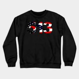 CINCINNATI OHIO 513 AREA CODE FLAG GRUNGE MIDDLETOWN OXFORD HAMILTON Crewneck Sweatshirt